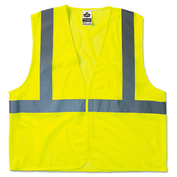 ergodyne® Glowear 8210hl Class 2 Economy Vest, Polyester Mesh, Hook Closure, Large To X-large, Lime freeshipping - TVN Wholesale